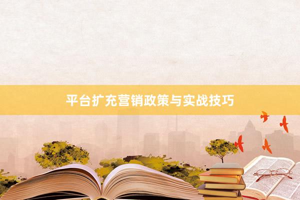 平台扩充营销政策与实战技巧